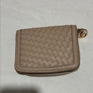 Anne Klein Taupe Woven Wallet